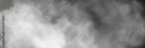 Fototapeta Fog or smoke isolated transparent special effect