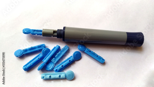 Blood Lancet image,Lancet Needles for Diabetes Finger on white background