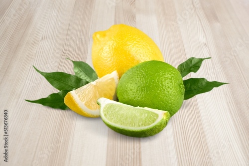 yuzu fruits or yellow lemon on the desk