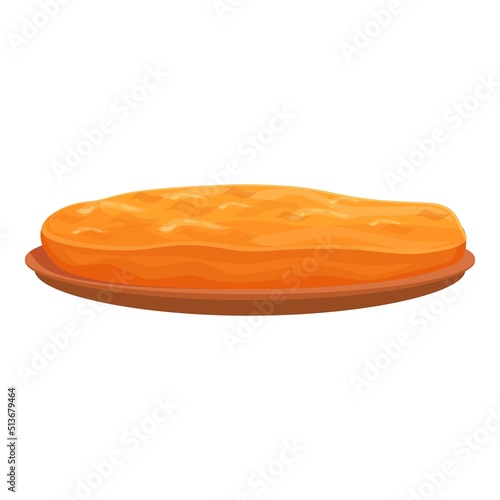Meat dish icon cartoon vector. Food dinner. Potato menu