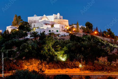 Iglesia de Santa Eulària des Riu, (Puig de Missa), siglo XVI-XVIII. Ibiza.Balearic islands.Spain.