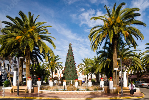Plaza de Espa  a. Santa Eul  ria des Riu. Ibiza.Balearic islands.Spain.