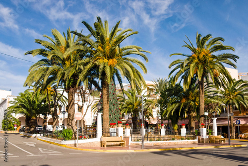 Plaza de España. Santa Eulària des Riu. Ibiza.Balearic islands.Spain. © Tolo