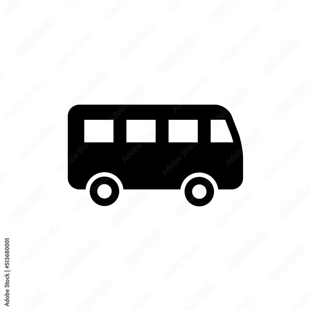 bus icon flat style trendy stylist simple