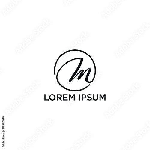 Initial letter M logo design vector