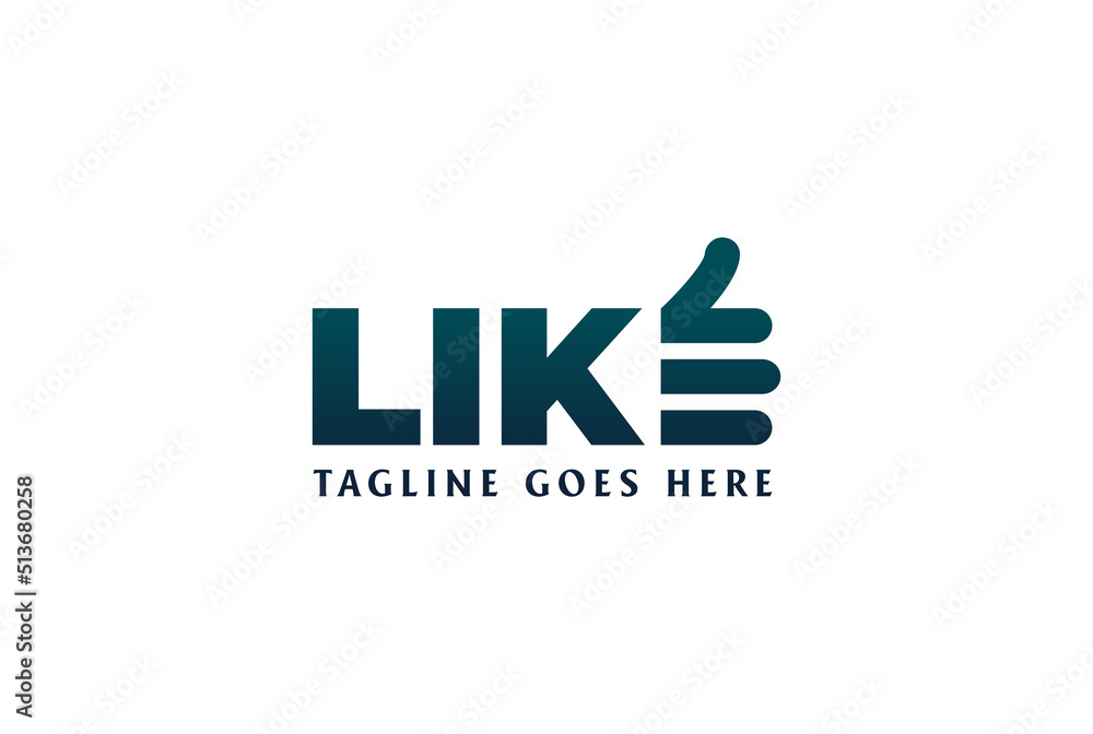 Like Type Word Text Font Typography Symbol Logo Design Vector