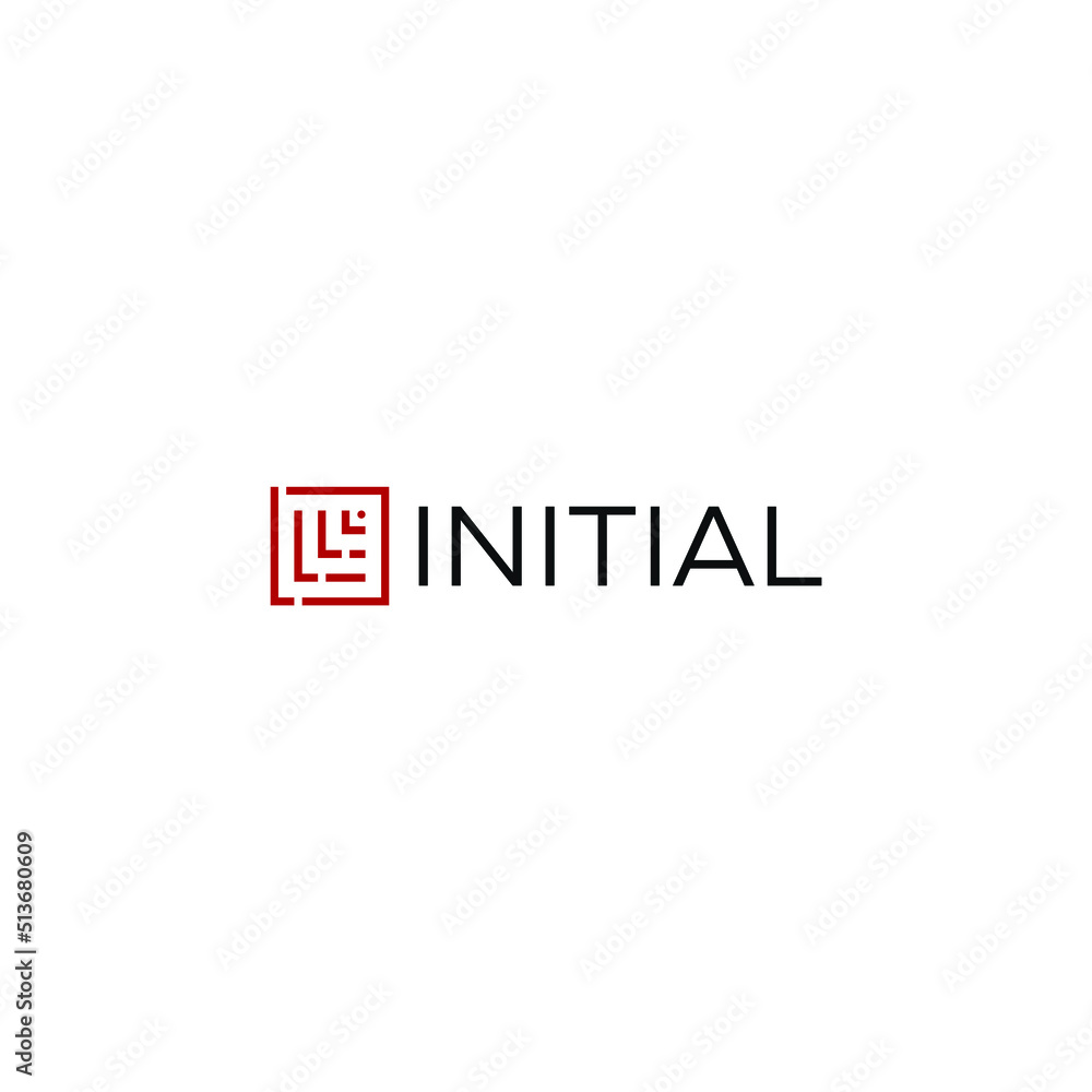 abstract initial letter L logo with maze graphic vector design abstract initial letter L logo with maze graphic vector design