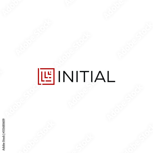 abstract initial letter L logo with maze graphic vector design