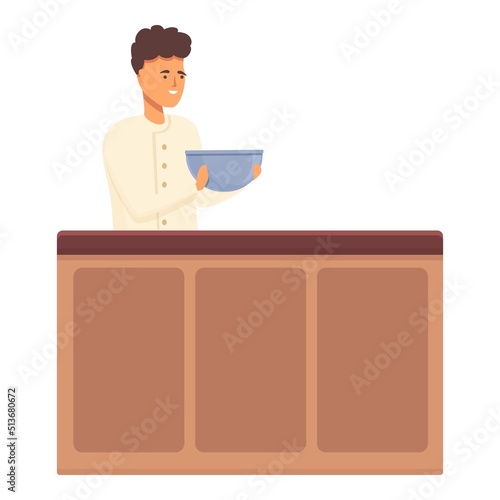 Gastronomy cook icon cartoon vector. Cooking food. Home video