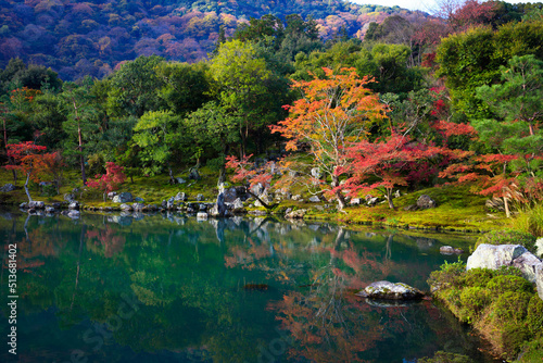 Obraz na płótnie Zen garden of the tenryu-ji temple, Arashiyama Kyoto Japan w salonie