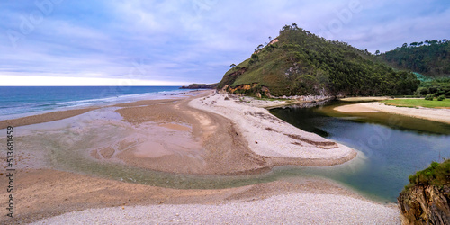 Beach of San Antolín, Protected Landscape of the Oriental Coast of Asturias, Naves, Llanes, Asturias, Spain, Europe photo