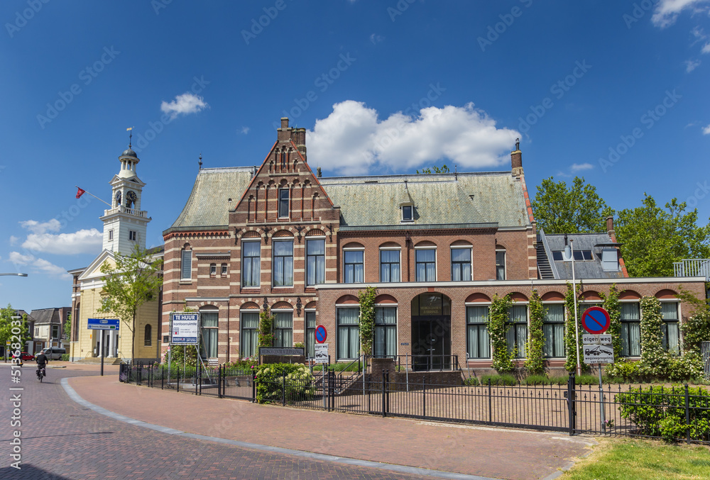 Old hospital and church in the center of Assen, Netherlands