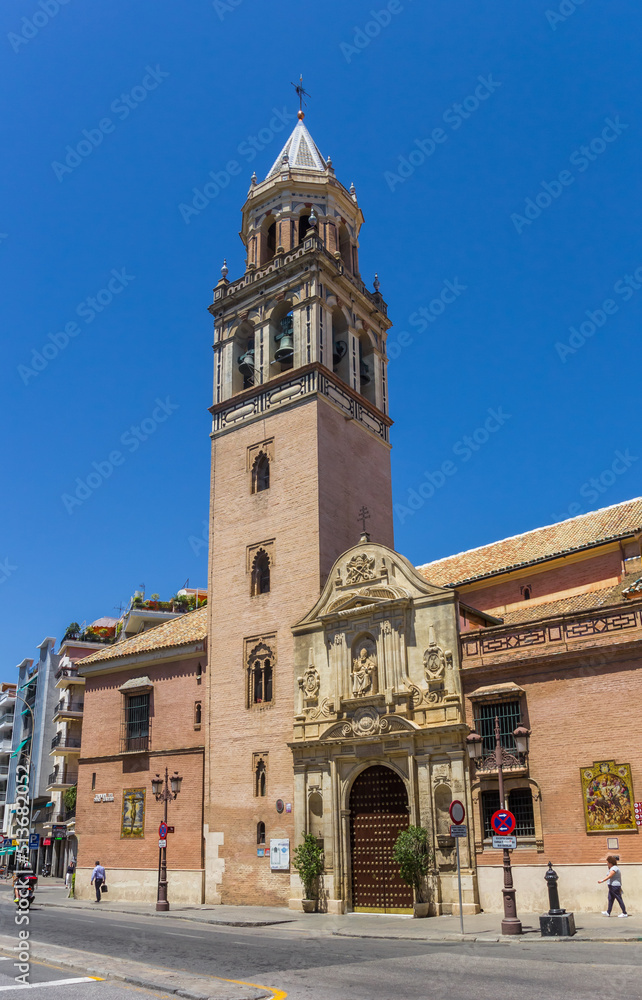 Tower of the San Pedro church in Sevilla, Spain