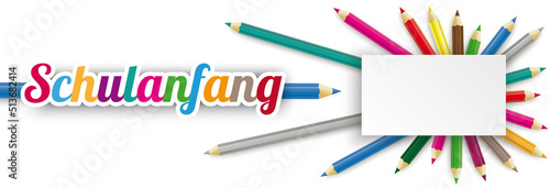 Schulanfang Bunte Malstifte