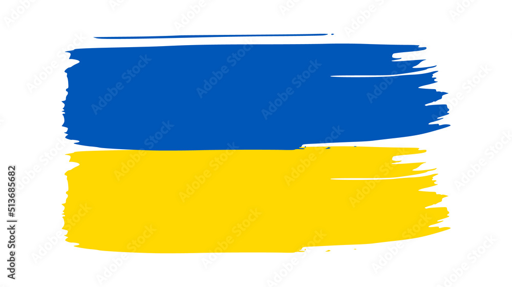 Obraz premium Ukrainian national flag in grunge style