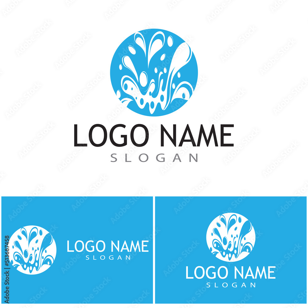 water splash icon vector illustration design template water splash icon vector illustration design template