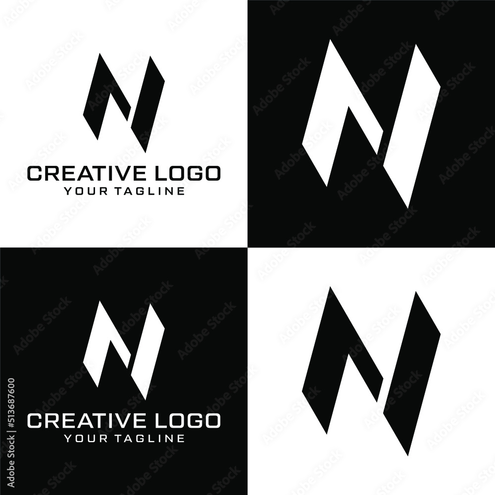 Creative letter n logo design vektor Creative letter n logo design vektor