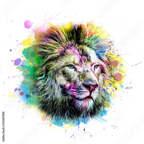 lion head with creative abs...