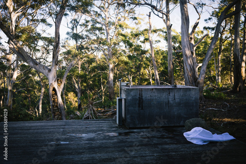outdoor bathtub