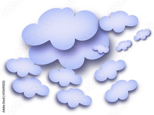 Abstract clouds shape background gradient effect in illustration texture design.