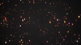 Glittering particles in air 3D render