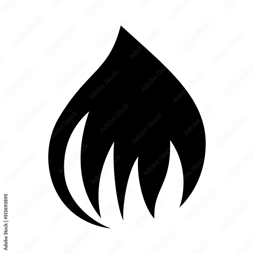 Black solid icon for Burning