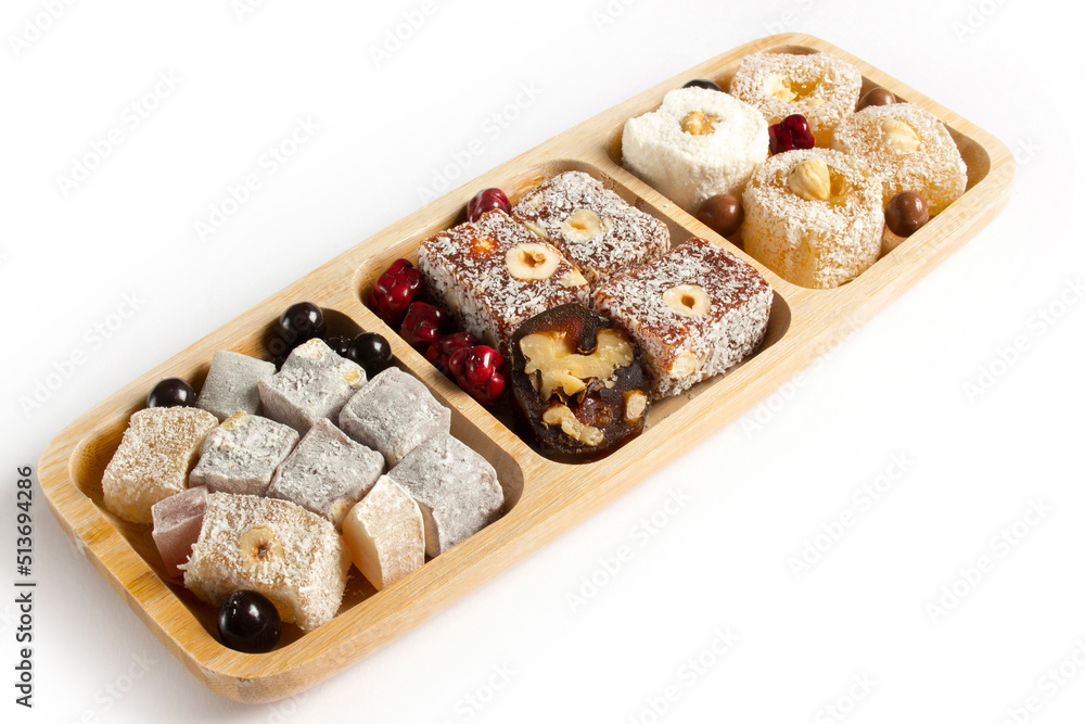 various Turkish delights and chocolate candies