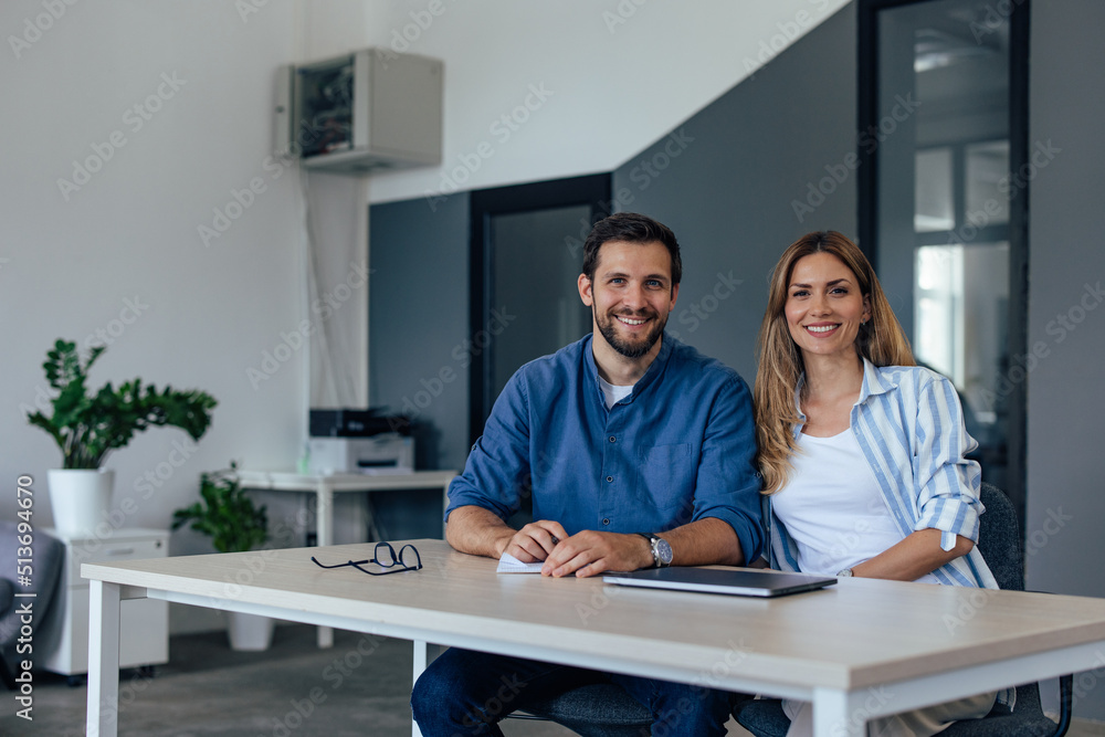 Portrait of a business colleagues, smiling at the camera. Portrait of a business colleagues, smiling at the camera.