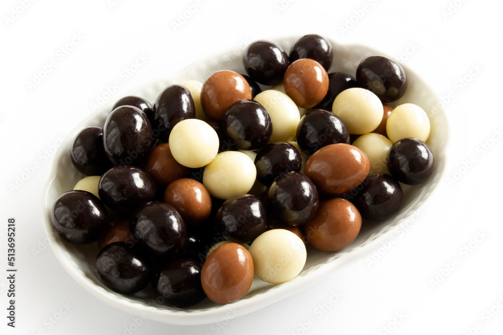 Chocolate covered hazelnuts. Chocolate balls Chocolate covered hazelnuts. Chocolate balls