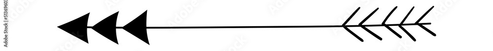 Hand Drawn Decorative Arrow. Vector illustration Hand Drawn Decorative Arrow. Vector illustration