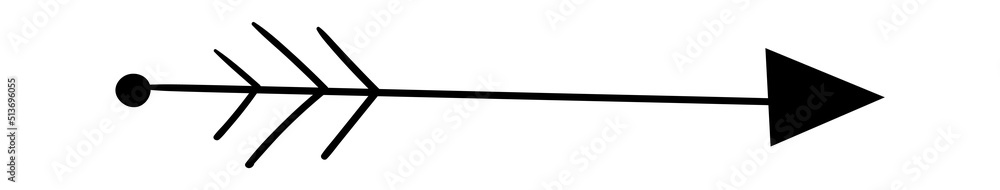 Hand Drawn Decorative Arrow. Vector illustration Hand Drawn Decorative Arrow. Vector illustration