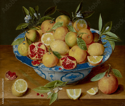 Jacob van Hulsdonck, Still Life with Lemons, Oranges, and a Pomegranate; about 1620–1640; Oil on panel; photo