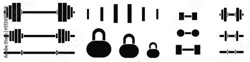 Dumbbell icon vector set. weight illustration sign collection. sport symbol. body-building logo.