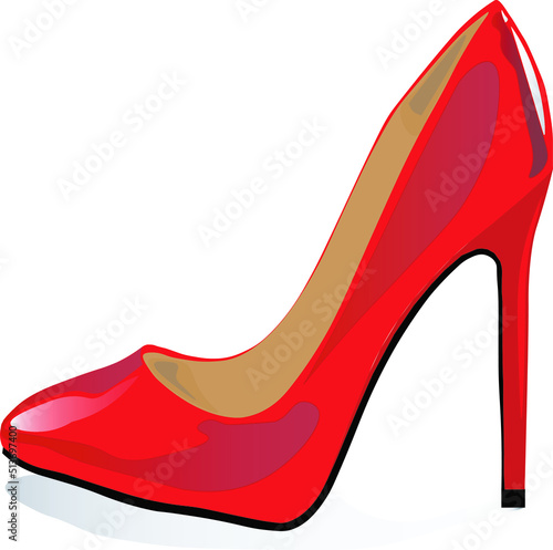 red high heel shoes