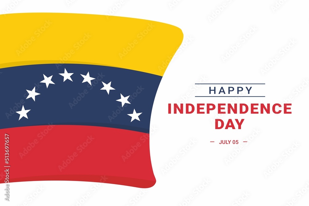 Venezuela Independence Day. Vector Illustration. The illustration is suitable for banners, flyers, stickers, cards, etc.