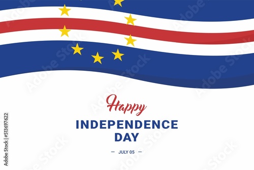 Cabo Verde Independence Day. Vector Illustration. The illustration is suitable for banners, flyers, stickers, cards, etc.