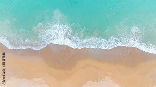 The ecology with a wave water energy with a summer tropical background , Top view
