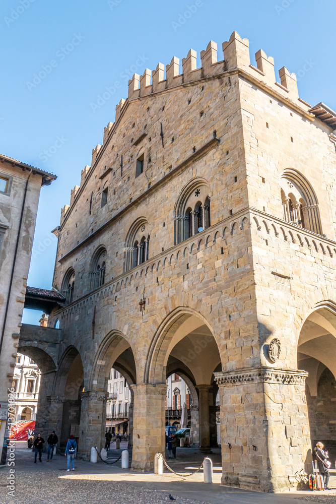 The beautiful Palazzo Vecchio in Bergamo