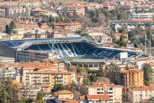 aerial view of the Stadium of the Atalanta in Bergamo