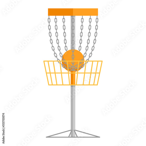 Disc Golf basket with chains