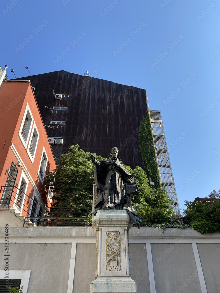 ISTANBUL,TURKEY Enterance of the Holy Spirit Cathedral, also known as