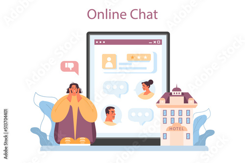 Tour agent online service or platform. Vacation organization agency