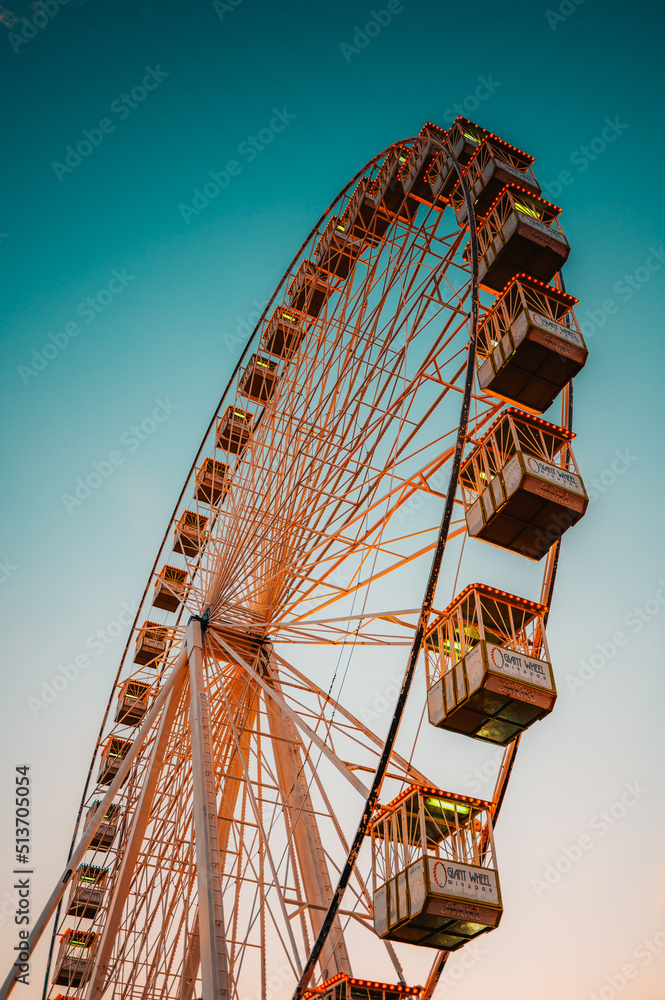 Ferris wheel fair attraction at Badajoz fair