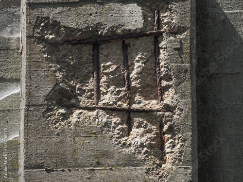 Fotografia concrete showing rebar corrosion