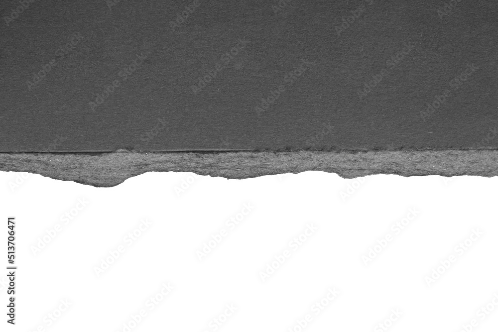 Black ripped paper torn edges strips isolated on white background Black ripped paper torn edges strips isolated on white background