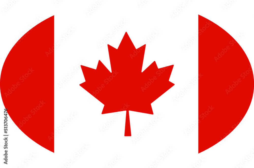 Obraz premium Happy Canada Day, Independence Freedom national patriotism celebration flat style Icon Shape