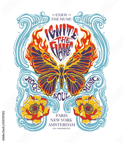 imaginary vintage music festival poster design