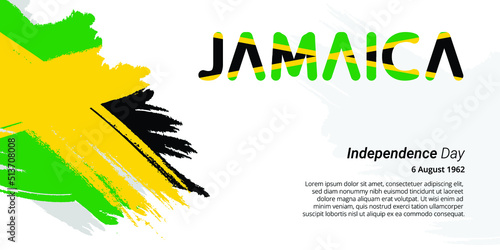 jamaica independence day banner background