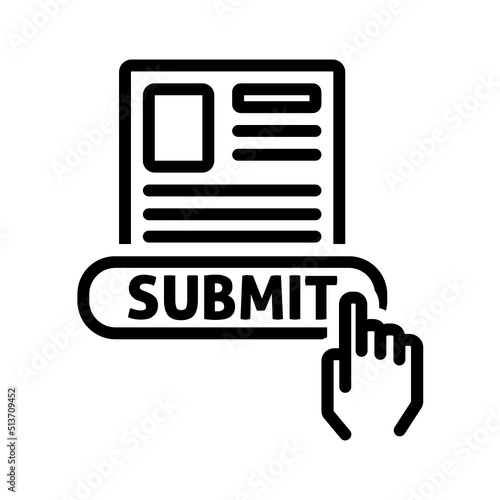 Black line icon for Submit button