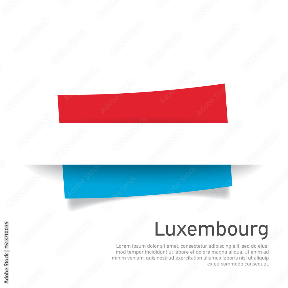 Luxembourg flag in paper cut style. Creative background in luxembourgish flag colors for holiday card design. National Poster. State luxembourg patriotic cover, business booklet, flyer. Vector design